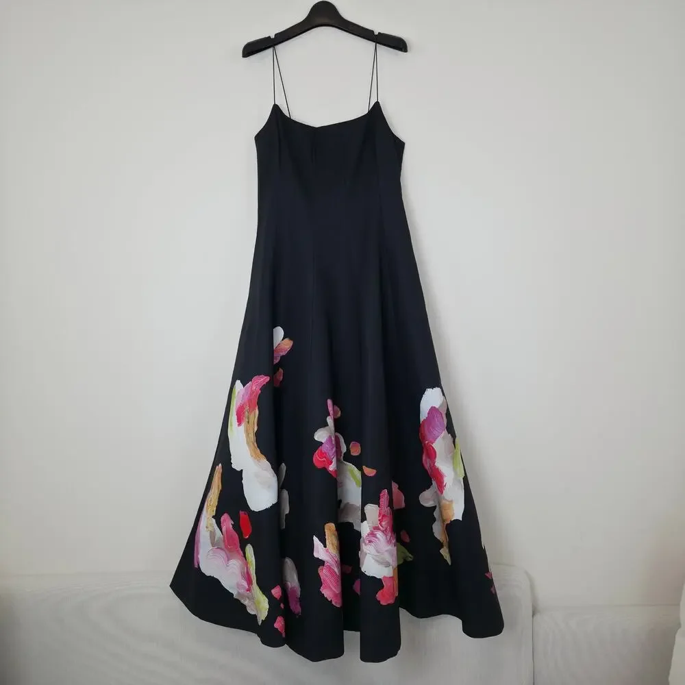 Acler Abstract Samstone Sleeveless A-Line Maxi Gown Dress Sz 6 NWOT - Picture 2 of 15